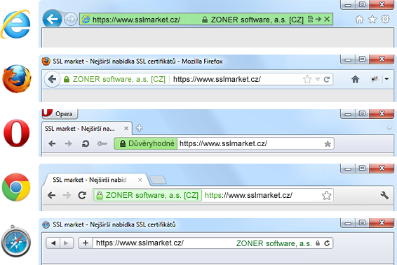 Viewing secure pages in the web browser Viewing secure pages in the web browser