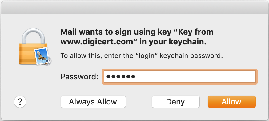 Unlocking the keychain