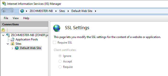 Modifying Web Site Settings in IIS Modifying Web Site Settings in IIS